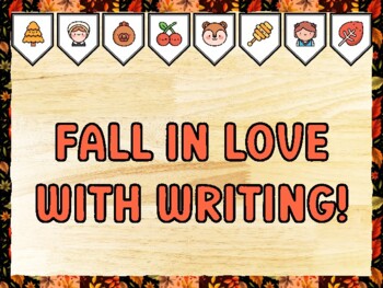 FALL IN LOVE WITH WRITING! Fall Bulletin Board Kit & Door Décor