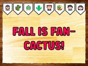 FALL IS FAN-CACTUS! Succulents, Cactus Bulletin Board Kit & Door Décor