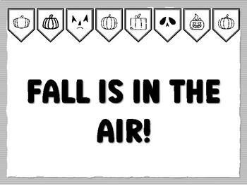 FALL IS IN THE AIR! Pumpkin Bulletin Board Kit, Ready to print Pumpkin Classroo