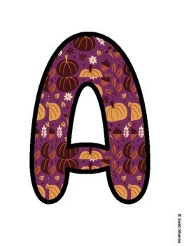 Fall, Pumpkin Bulletin Board Letters, Fall Hallway Display