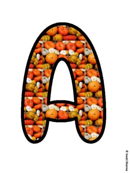Fall, Pumpkin Bulletin Board Letters, Fall Hallway Display