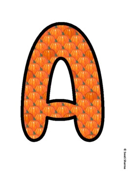 Fall, Pumpkin Bulletin Board Letters, Fall Hallway Display