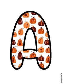 Fall, Pumpkin Bulletin Board Letters, Fall Hallway Display