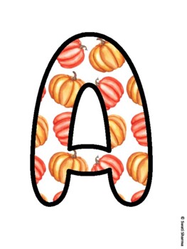 Fall, Pumpkin Bulletin Board Letters, Fall Hallway Display
