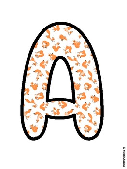 Fall, Squirrel Bulletin Board Letters, Fall Hallway Display