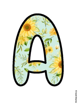 Fall, Sunflowers Bulletin Board Letters, Fall Hallway Display
