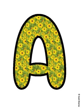 Fall, Sunflowers Bulletin Board Letters, Fall Hallway Display