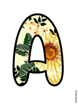 Fall, Sunflowers Bulletin Board Letters, Fall Hallway Display