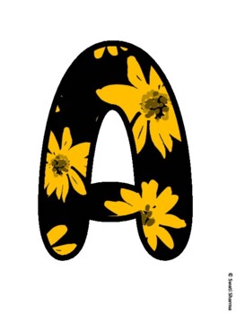 Fall, Sunflowers Bulletin Board Letters, Fall Hallway Display