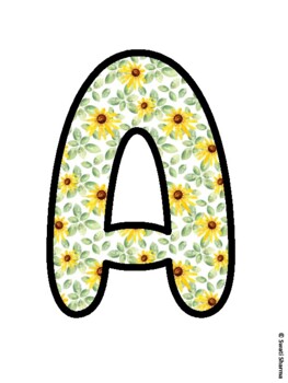 Fall, Sunflowers Bulletin Board Letters, Fall Hallway Display