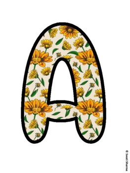 Fall, Sunflowers Bulletin Board Letters, Fall Hallway Display