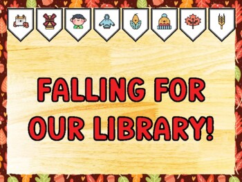 FALLING FOR OUR LIBRARY! Fall Bulletin Board Kit & Door Décor
