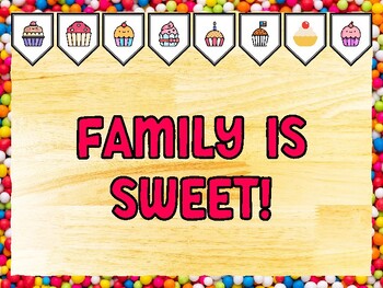 FAMILY IS SWEET! Cupcake Bulletin Board Kit