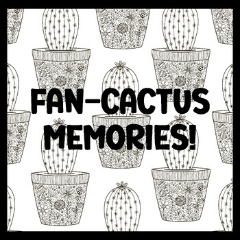 FAN-CACTUS MEMORIES! 3 by 3 Feet Cactus Succulents Bulletin Boards