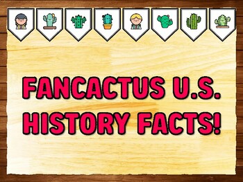 FANCACTUS U.S. HISTORY FACTS! Succulents, Cactus Bulletin Board Kit & Door Dé