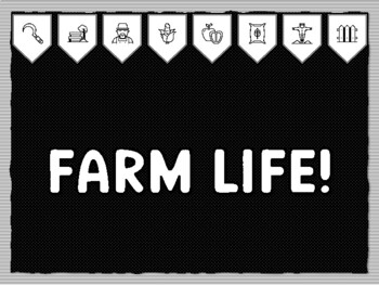 FARM LIFE! Ready to print Farm Bulletin Board Kit, Farm Classroom Decor