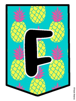 FIFTH GRADE IS SWEET! Summer, Tropical, Pineapple Bulletin Board Letters
