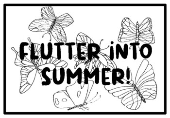 FLUTTER INTO SUMMER!, Butterfly Coloring Pages