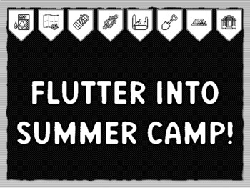 FLUTTER INTO SUMMER CAMP! Camping Theme Bulletin Board Kit, Door Décor, Campi