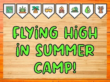FLYING HIGH IN SUMMER CAMP! Camping Bulletin Board Kit