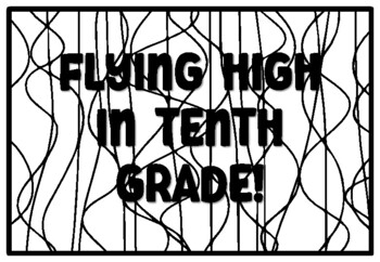 FLYING HIGH IN TENTH GRADE! Back to School Tenth Grade Coloring Pages