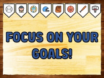 FOCUS ON YOUR GOALS! Gym Room Printable Bulletin Board Kit & Door Décor