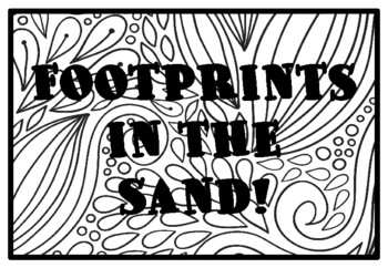 FOOTPRINTS IN THE SAND!, Summer Activity, Summer Coloring Pages