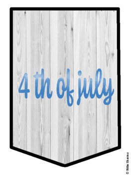 Fourth July Clowns Bulletin Board Decor, Fourth July Clowns Banner, Fourth