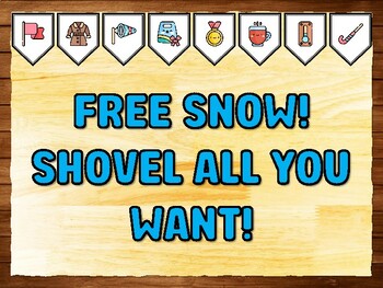 FREE SNOW! SHOVEL ALL YOU WANT! Winter Printable Bulletin Board Kit & Door Dé