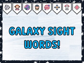 GALAXY SIGHT WORDS! Galaxy Bulletin Board Kit & Door Décor