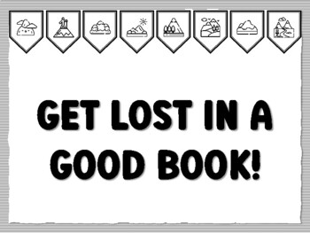 GET LOST IN A GOOD BOOK! Mountains Bulletin Board Kit