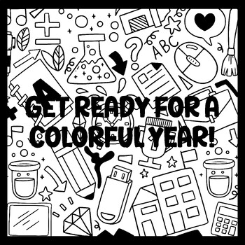GET READY FOR A COLORFUL YEAR! 3 by 3 Feet Back To School Bulletin Boards