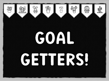 GOAL GETTERS! Cactus Succulents Theme Bulletin Board Kit, Door Décor, Cactus