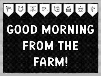 GOOD MORNING FROM THE FARM! Ready to print Farm Bulletin Board Kit, Farm Clas