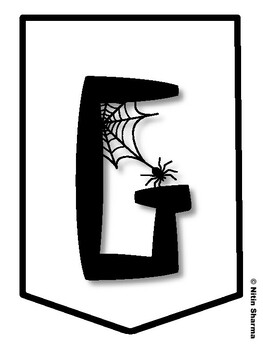 GRAB A GOOD BOOK! Halloween Bulletin Board Letters, Halloween Banner