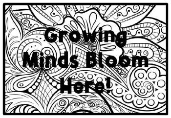 GROWING MINDS BLOOM HERE! Spring Activity, Spring Coloring Pages