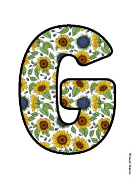 GROWING READERS! Sunflower Bulletin Board Letters