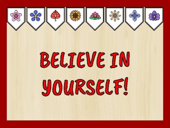 Growth Mindset Bulletin Board Kit & Door Décor, BELIEVE IN YOURSELF! 