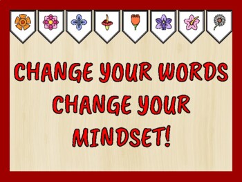 Growth Mindset Bulletin Board Kit & Door Décor, CHANGE YOUR WORDS CHANGE YOUR...