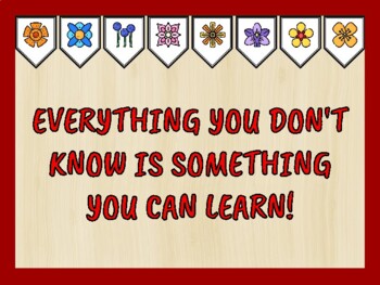Growth Mindset Bulletin Board Kit & Door Décor, EVERYTHING YOU DON'T KNOW IS...