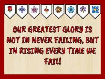 Growth Mindset Bulletin Board Kit & Door Décor, OUR GREATEST GLORY IS NOT IN