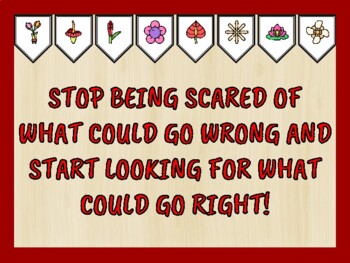 Growth Mindset Bulletin Board Kit & Door Décor, STOP BEING SCARED OF WHAT...
