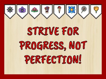 Growth Mindset Bulletin Board Kit & Door Décor, STRIVE FOR PROGRESS, NOT...