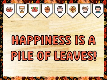 HAPPINESS IS A PILE OF LEAVES! Fall Bulletin Board Kit & Door Décor