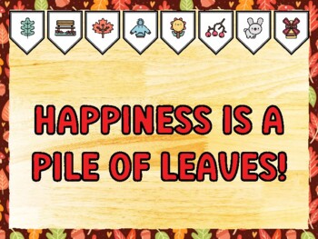 HAPPINESS IS A PILE OF LEAVES! Fall Bulletin Board Kit & Door Décor