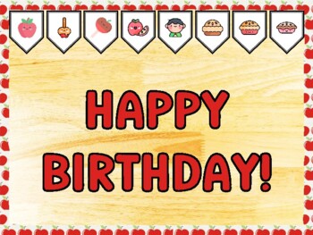 HAPPY BIRTHDAY! Apple Bulletin Board Kit