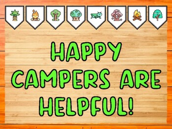 HAPPY CAMPERS ARE HELPFUL! Camping Bulletin Board Kit