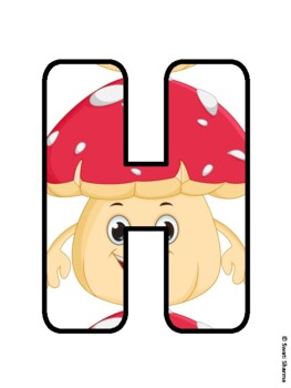 HAPPY FALL! Mushroom Bulletin Board Letters
