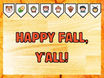HAPPY FALL, Y'ALL! Fall Bulletin Board Kit