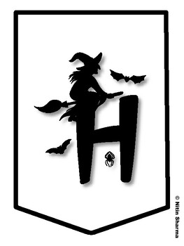 HAPPY HALLOWEEN! Halloween Bulletin Board Letters, Halloween Banner